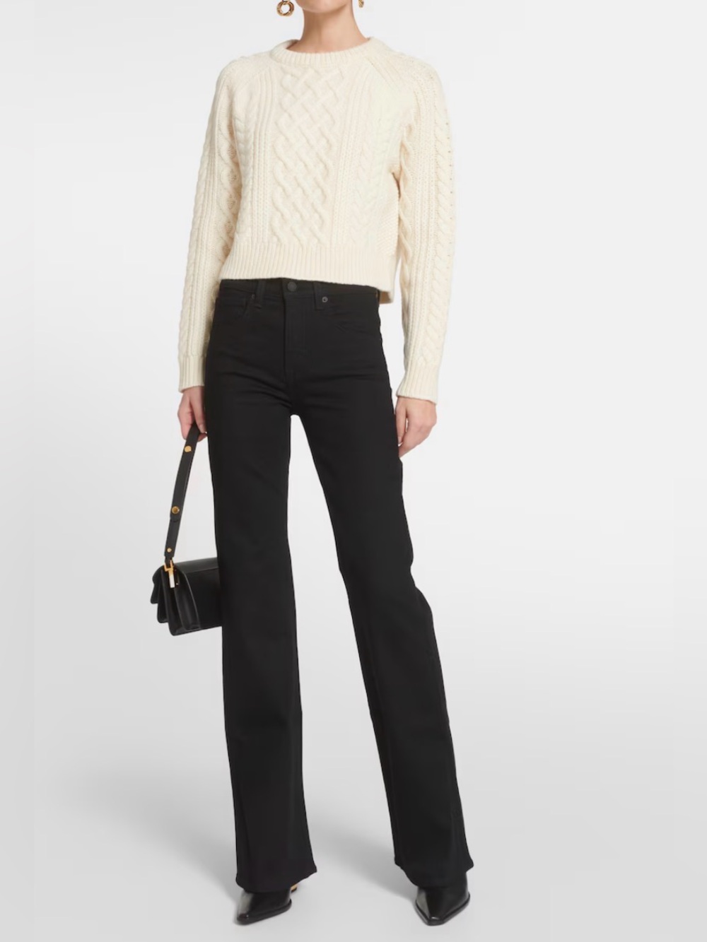 Nili Lotan Celia Jeans Black 28 | High Rise Bootcut Designer Denim